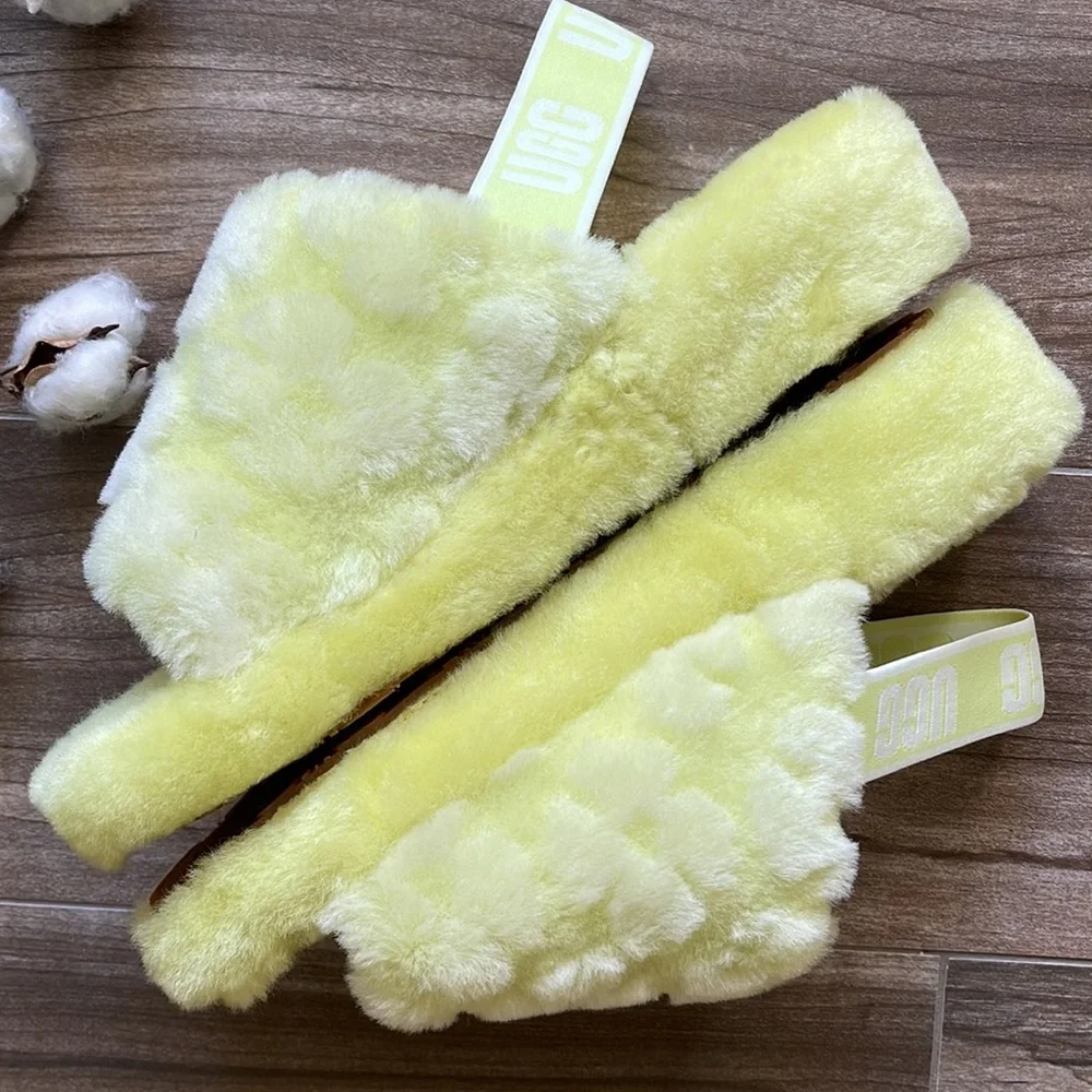 🌿UGG🌿 FLUFF YEAH SLIDE POPPY SANDALS SLIPPERS pollen slides - Picture 7 of 13